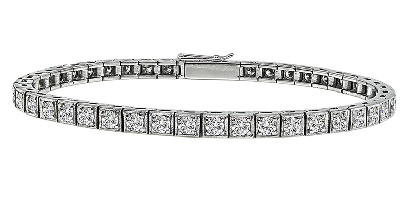 Art Deco 6.00ct Diamond Tennis Bracelet