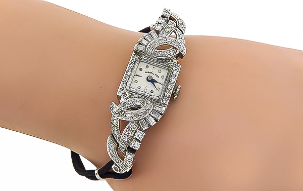 Vintage 2.00ct Diamond Hamilton Watch