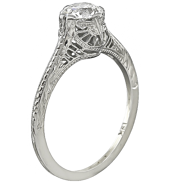 Edwardian 0.64ct Diamond Engagement Ring