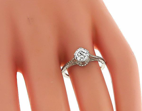 Edwardian 0.64ct Diamond Engagement Ring