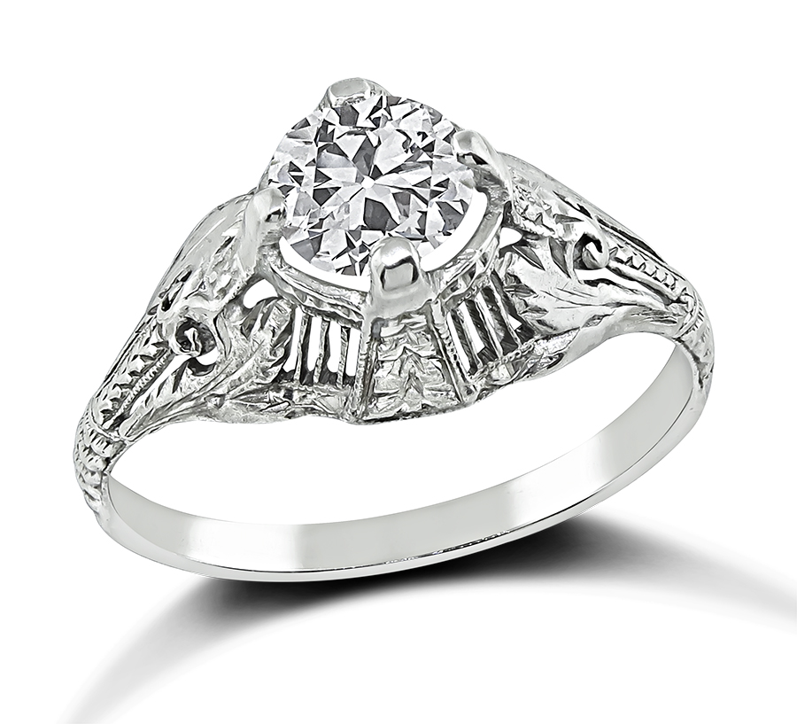 Edwardian 0.65ct Diamond Engagement Ring