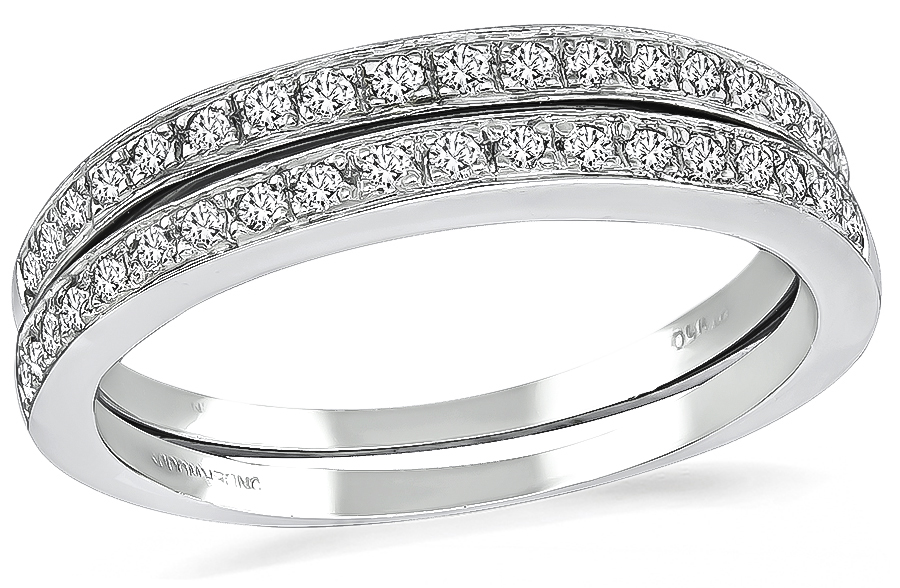 Estate 0.60ct Diamond Wedding Band Set