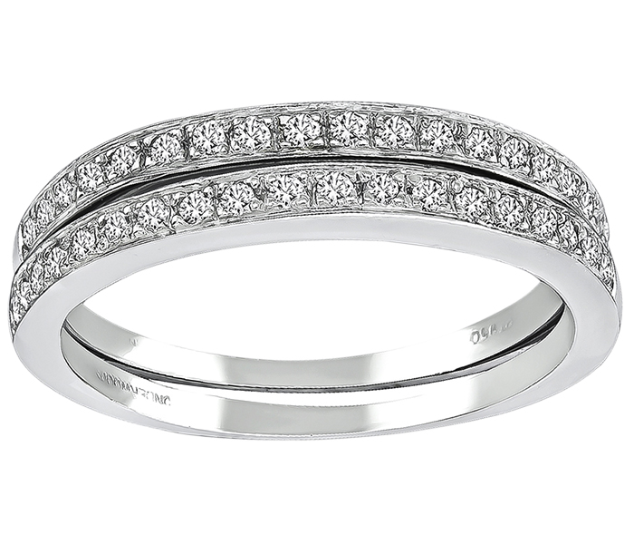 Estate 0.60ct Diamond Wedding Band Set