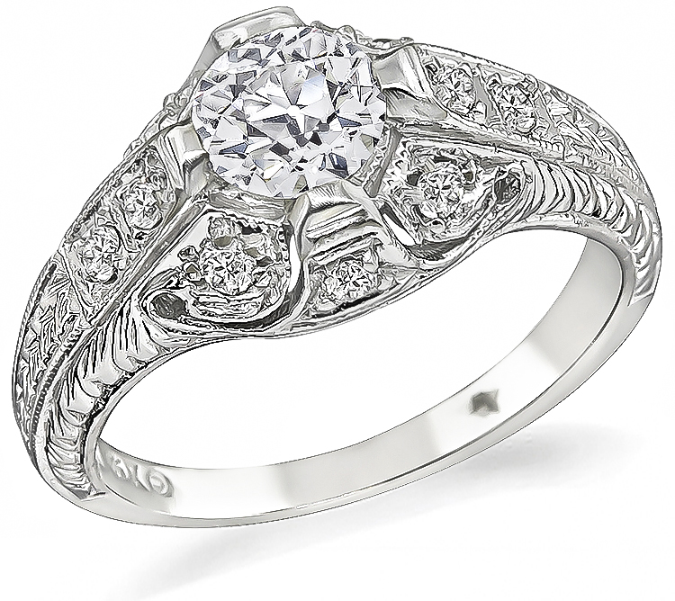 Estate 0.66ct Diamond Engagement Ring