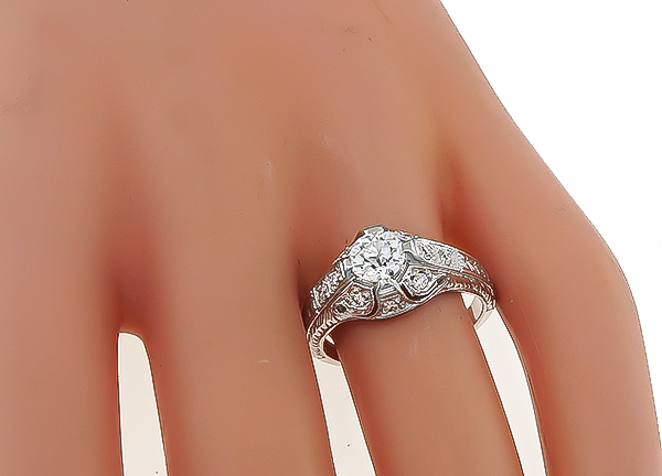 Estate 0.66ct Diamond Engagement Ring