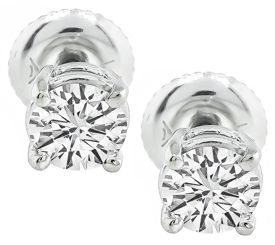 Estate 0.75ct Diamond Stud Earrings