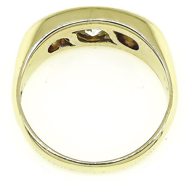 Estate 0.77ct Diamond Gold Men's Ring