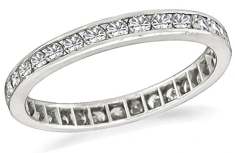 Estate 0.90ct Diamond Eternity Wedding Band