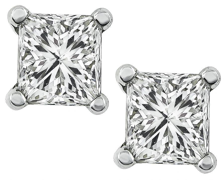 Estate 0.90ct Diamond Stud Earrings