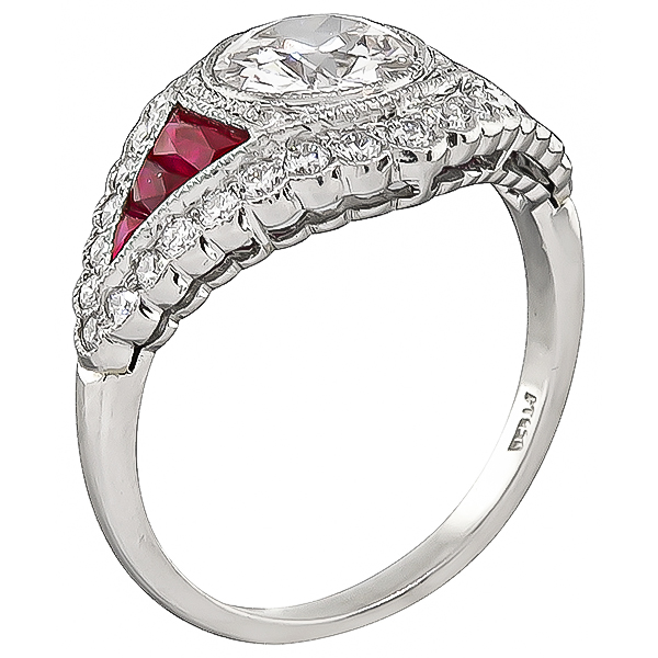 Estate 0.91ct Diamond Engagement Ring