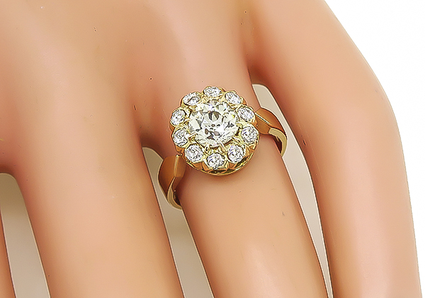 Estate 1.00ct Diamond Gold Engagement Ring