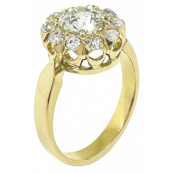 Estate 1.00ct Diamond Gold Engagement Ring