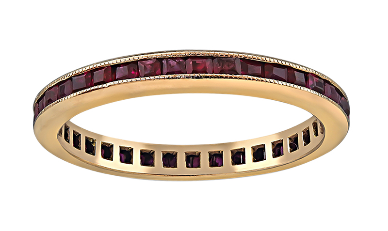 Estate 1.00ct Ruby Eternity Wedding Band