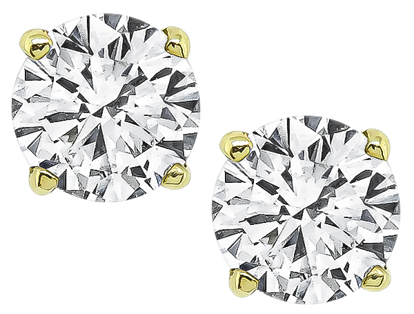 Estate 1.01ct Diamond Stud Earrings