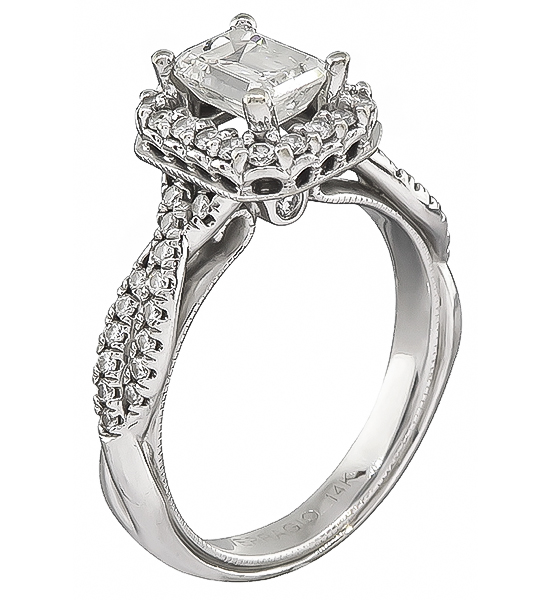 Estate Verragio GIA Certified 1.03ct Diamond Engagement Ring