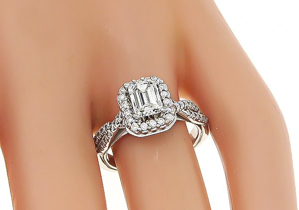Estate Verragio GIA Certified 1.03ct Diamond Engagement Ring