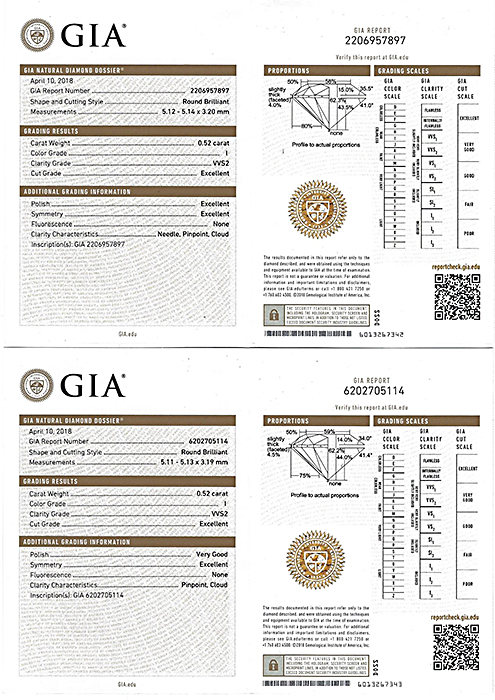 GIA Certified 1.04cttw Diamond Stud Earrings