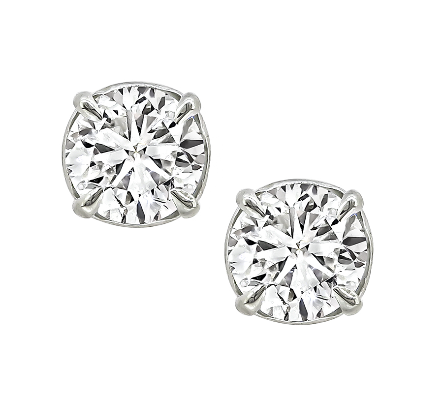 Estate 1.16cttw Diamond Stud Earrings