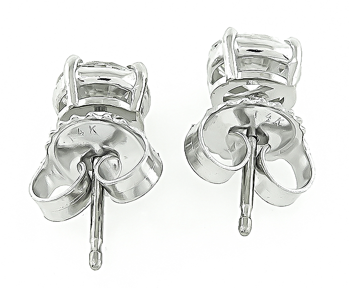 Estate 1.16cttw Diamond Stud Earrings