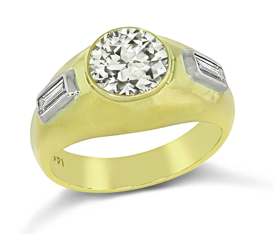 Estate 1.17ct Diamond Gold Men's Ring
