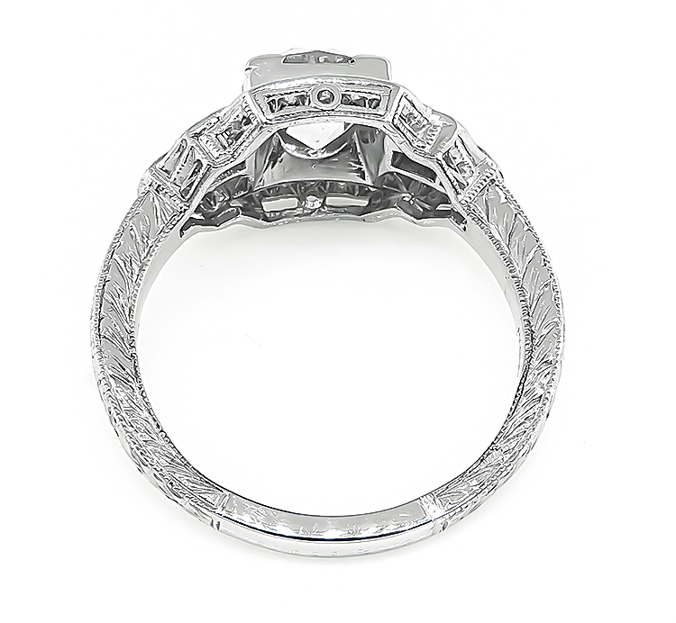 Art Deco Style 1.24ct Diamond Engagement Ring