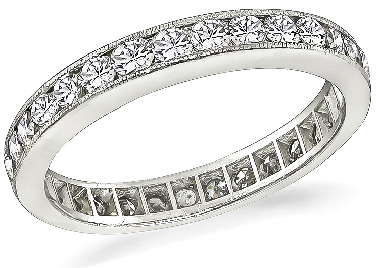 Estate 1.25ct Diamond Eternity Wedding Band