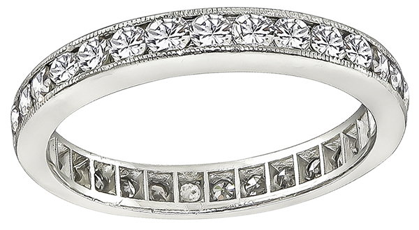 Estate 1.25ct Diamond Eternity Wedding Band