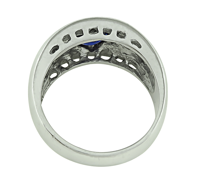 Estate 1.29ct Sapphire 0.50ct Diamond Ring