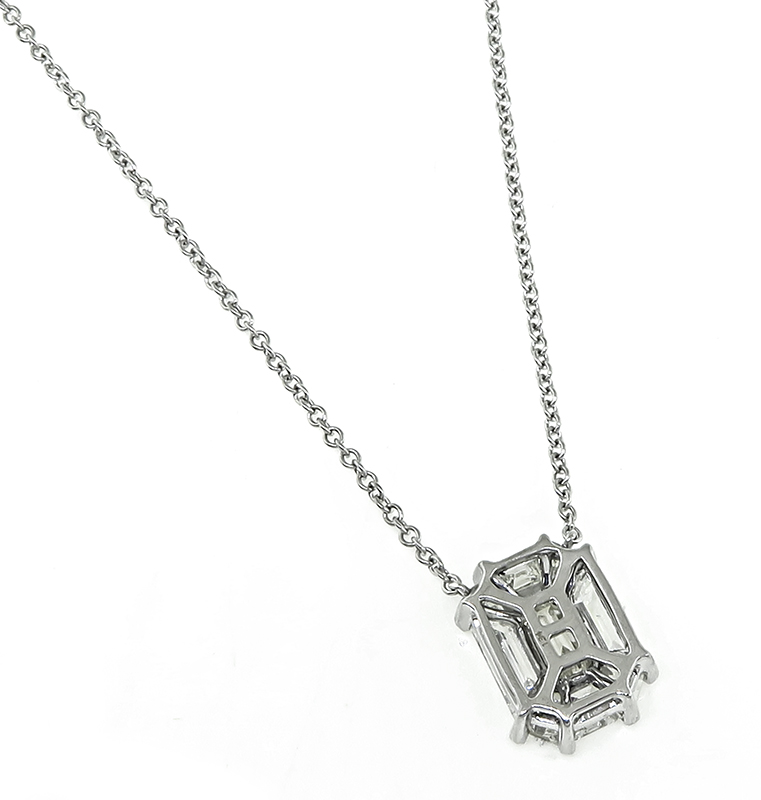 Estate 1.34ct Diamond Illusion Set Pendant Necklace