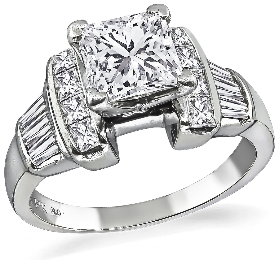 Estate IGI Certified 1.51ct Diamond Engagement Ring