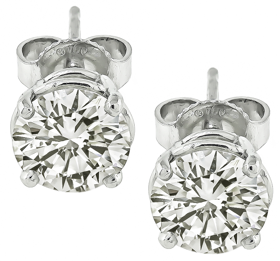 Estate 1.70ct Diamond Stud Earrings