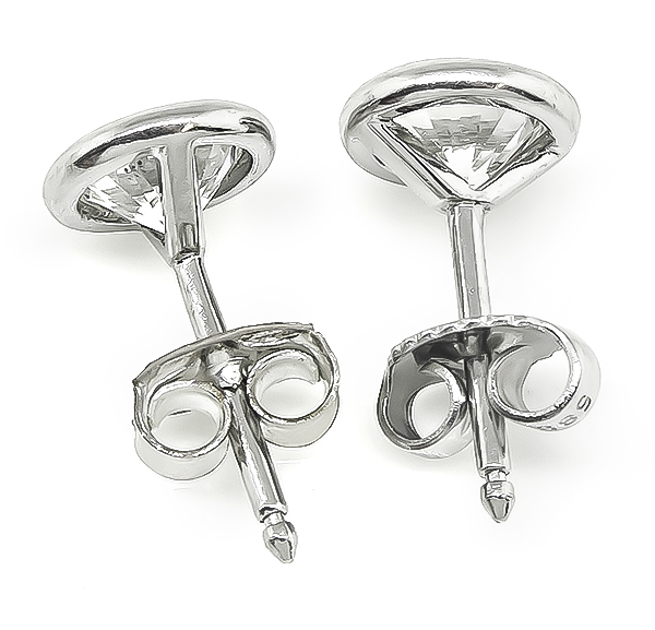 Estate IGI Certified 1.80ct Diamond Stud Earrings
