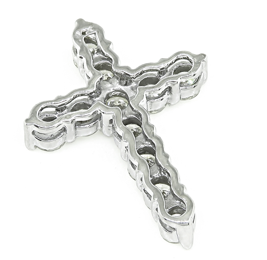 Estate 1.81ct Diamond Cross Pendant