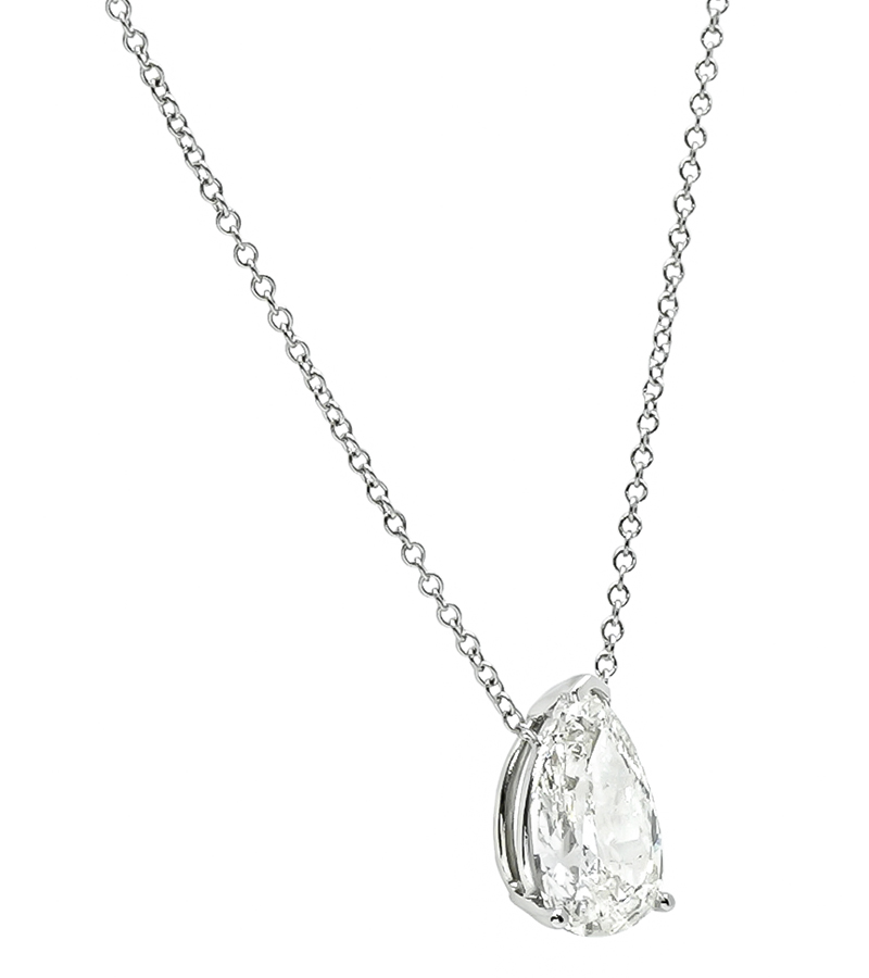 Estate 1.81ct Diamond Solitaire Pendant Necklace