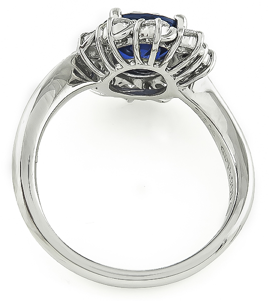 Estate 1.84ct Sapphire 0.66ct Diamond Engagement Ring