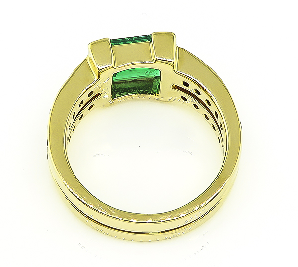 1.92ct Colombian Emerald 0.69ct Diamond Gold Ring