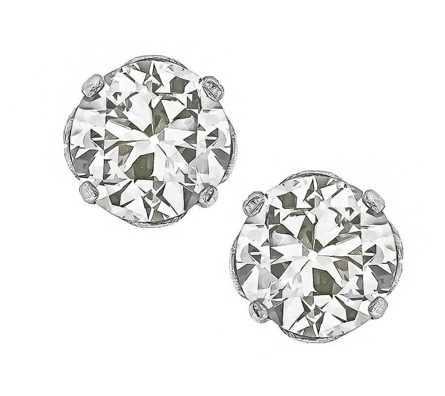Estate 1.94ct Diamond Stud Earrings