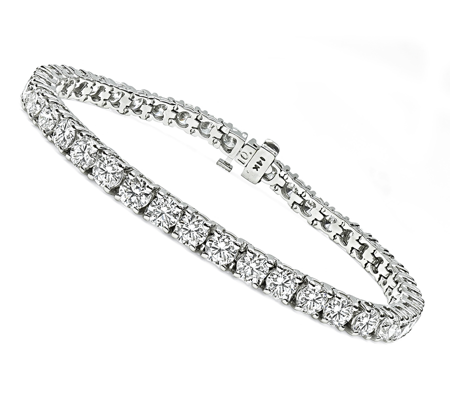 Estate 10.78ct Diamond Tennis Bracelet