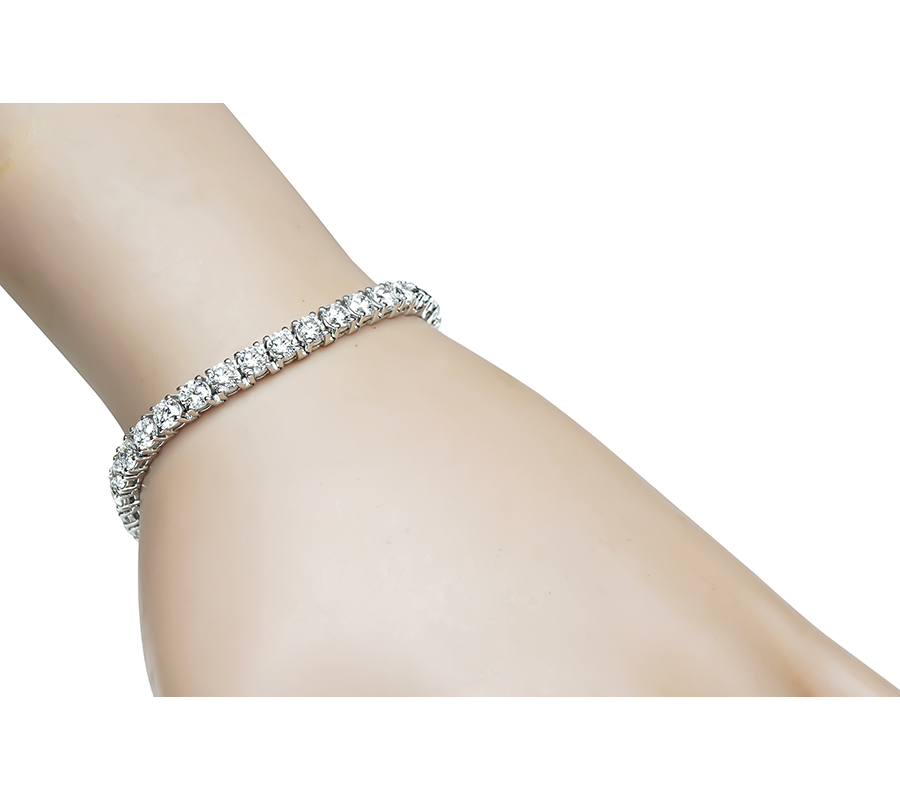 Estate 10.78ct Diamond Tennis Bracelet