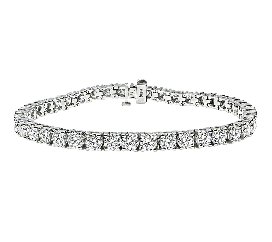 Estate 10.78ct Diamond Tennis Bracelet