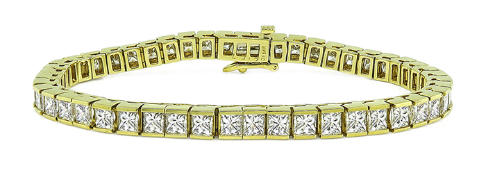Estate 11.00ct Diamond Gold Bracelet