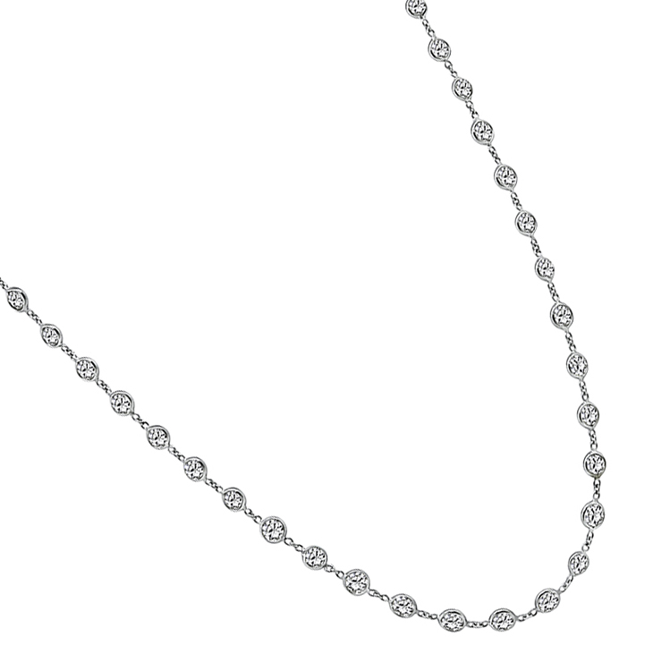 Estate 11.22ct Diamond By The Yard Necklace
