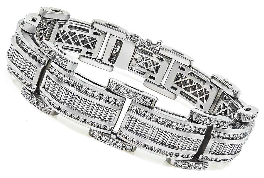 Estate 12.00ct Diamond Gold Bracelet