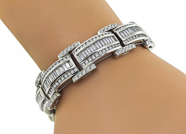 Estate 12.00ct Diamond Gold Bracelet