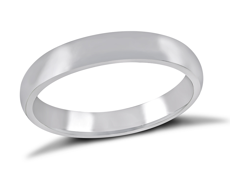 Estate 4mm White Gold Wedding Band