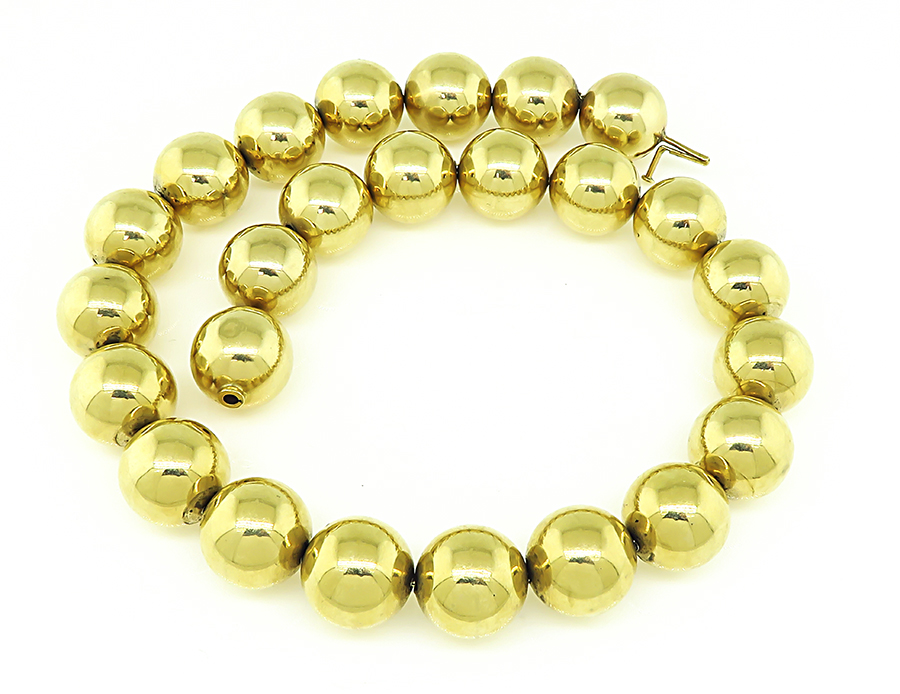 Vintage Gold Bead Necklace