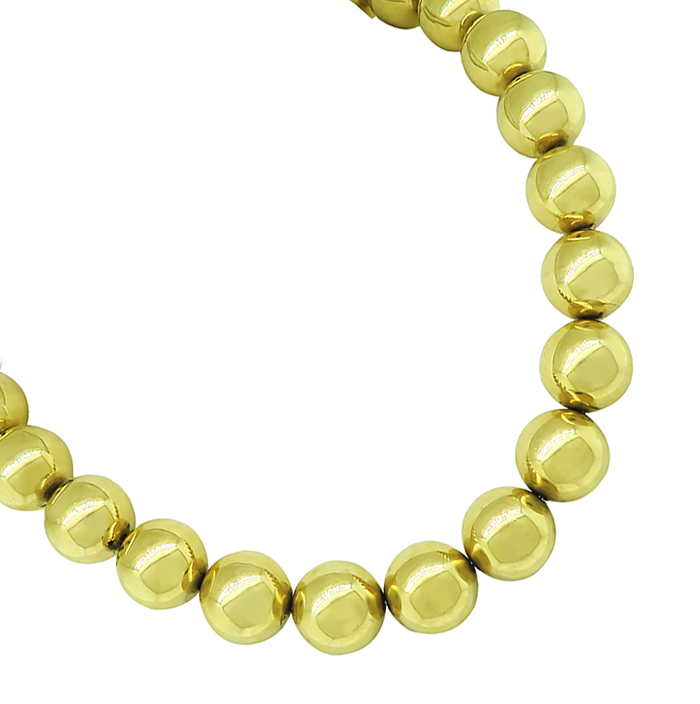 Vintage Gold Bead Necklace