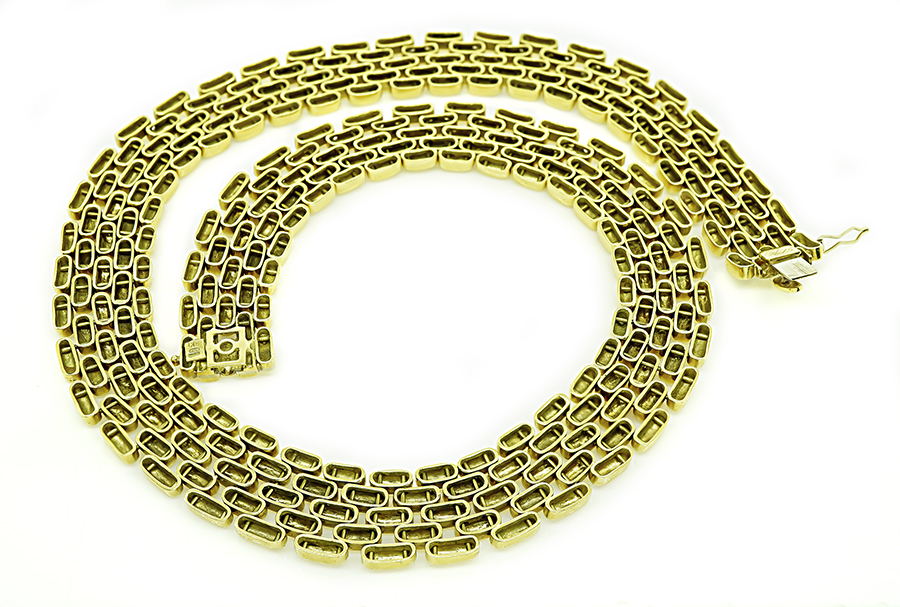 Estate Gold Panther Link Necklace