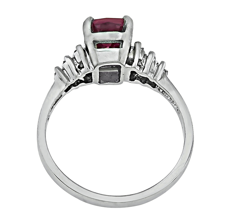 Estate 2.03ct Pink Sapphire Diamond Ring