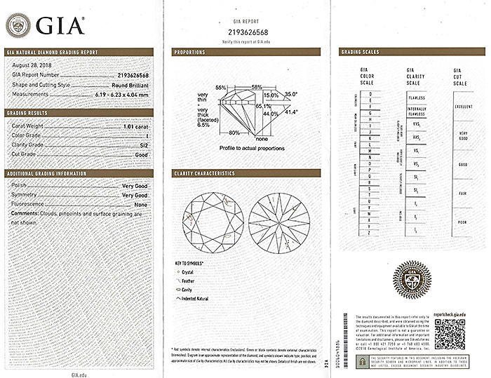 Estate GIA Certified 1.03ct and 1.01ct Diamond Stud Earrings